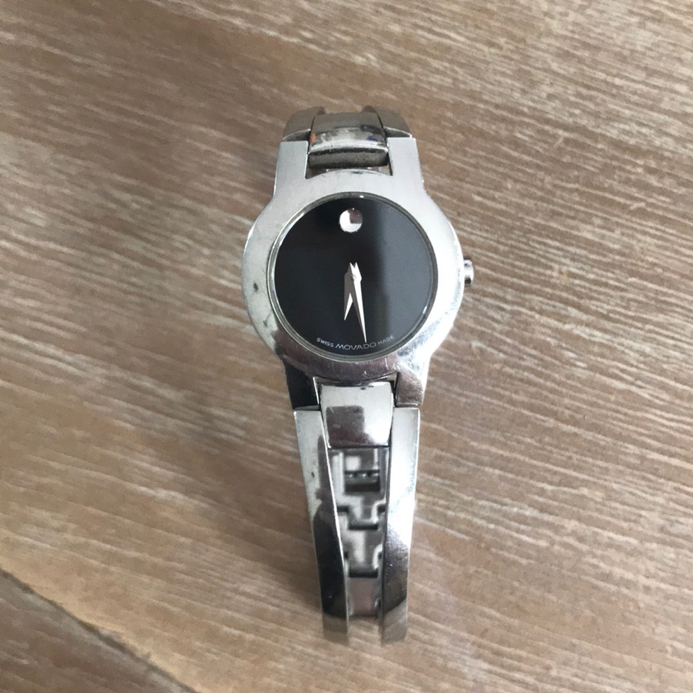Movado silver watch